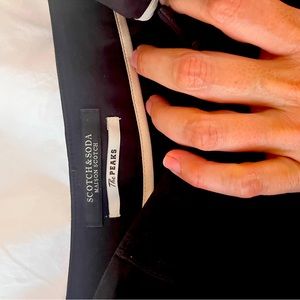 Scotch and soda black pants with cream pinstripe- great condition size small